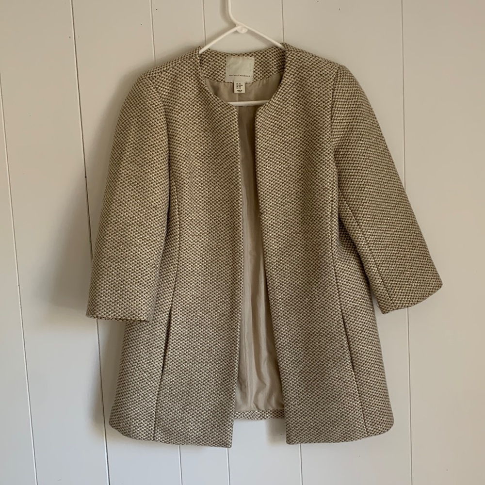 Mercer&Madison size medium. Medium length heavy weight professional jacket.